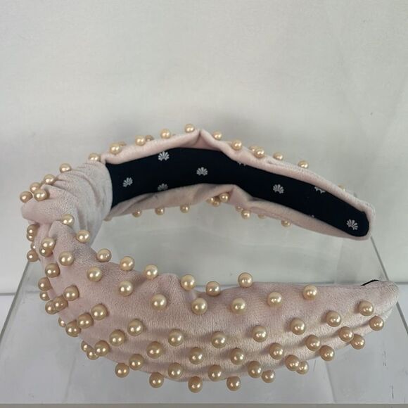 Lele Sadoughi Pink Pearl Headband